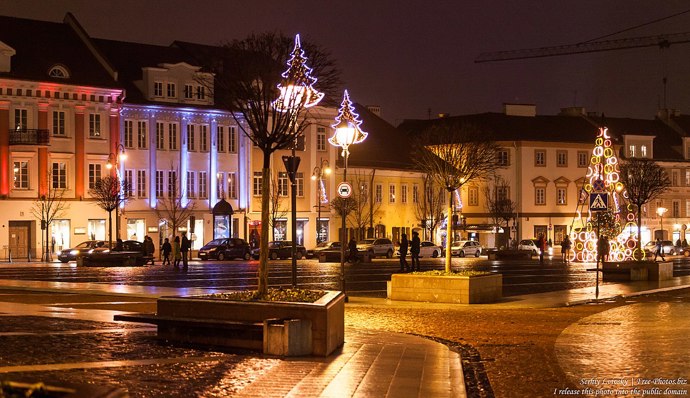 Litevský Vilnius o Vánocích.
