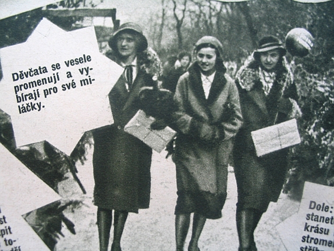 Výstřižek z retro novin v předvánočním čase