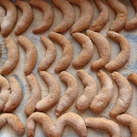 Nejoblíbenější vánoční cukroví - vanilkové rohlíčky.