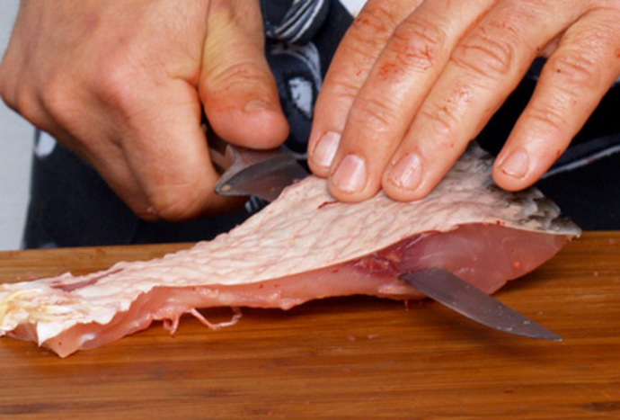 Seřízněte z každé porce žebra