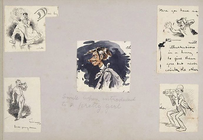 Už v Berlíně na škole začal přispívat svými karikaturami do různých deníků.