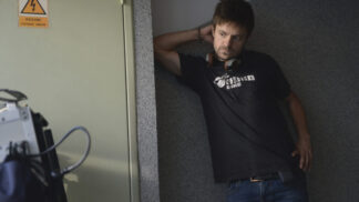 Jirka Mádl za kamerou.