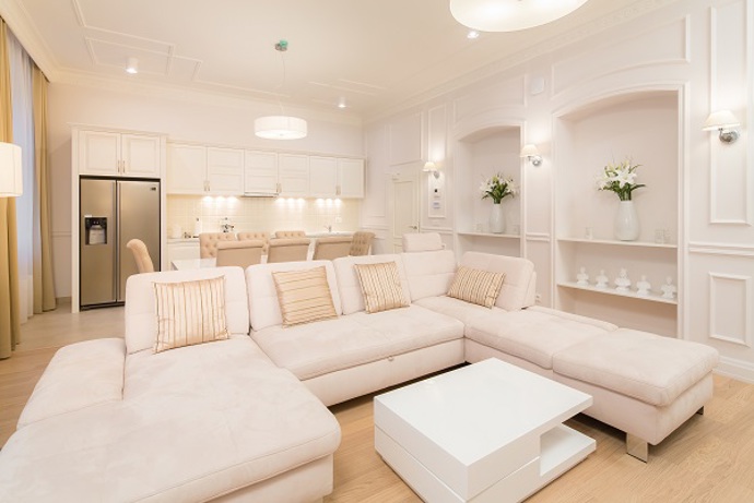 Obývací pokoj jako pro princeznu.