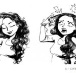 Prohrabování vlasů.