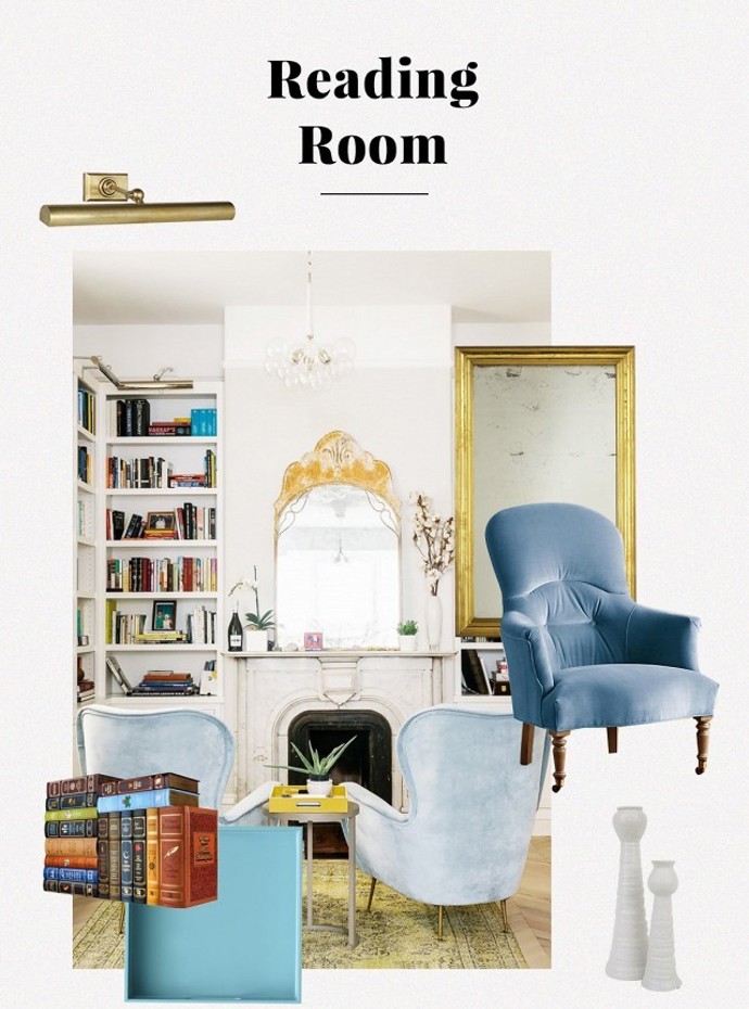 Takto vypadají police typického vášnivého čtenáře. Umožňují rychle najít konkrétní knihu a v jejich těsné blízkosti se nachází pohodlné křeslo, stolek a kvalitní svítidlo (v ideálním případě i krb).