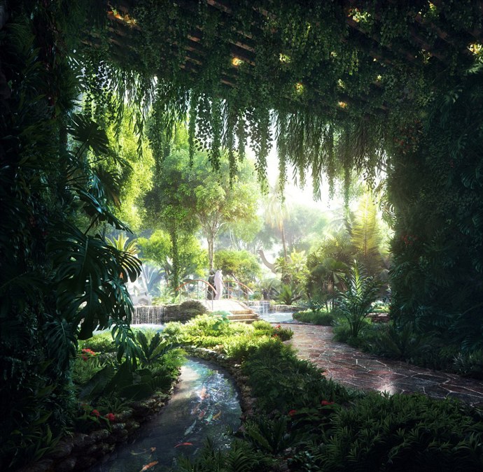 První hotel s vnitřním tropickým deštným lesem