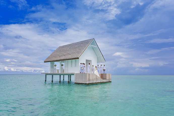 Rajský svatební pavilon na Maledivách
