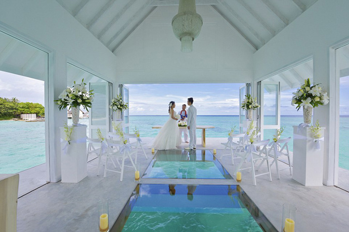 Rajský svatební pavilon na Maledivách