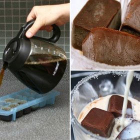 1. Led >> kávové kostky na ledovou kávu.