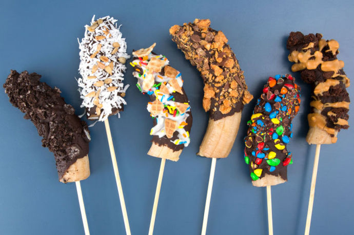 3. Banán >> banánovo-čokoládový nanuk.