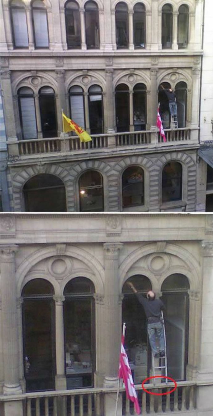 Pro práci se člověk musí obětovat, říkala kdysi maminka. Tento muž to evidentně pochopil...