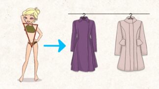 Připomíná váš trup obrácený trojúhelník? Sáhněte po kabátech áčkového nebo peplum střihu.