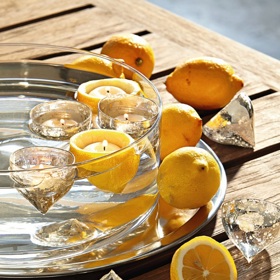 Skleněná citronová dekorace Skleněná citronová dekorace