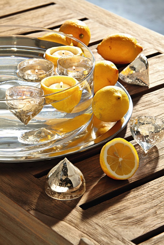 Skleněná citronová dekorace Skleněná citronová dekorace
