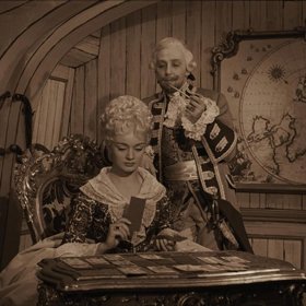 Miloš Kopecký jako Baron Prášil ve filmu Karla Zemana z roku 1961. Na snímku s Janou Brejchovou.
Miloš Kopecký jako Baron Prášil ve filmu Karla Zemana z roku 1961. Na snímku s Janou Brejchovou.