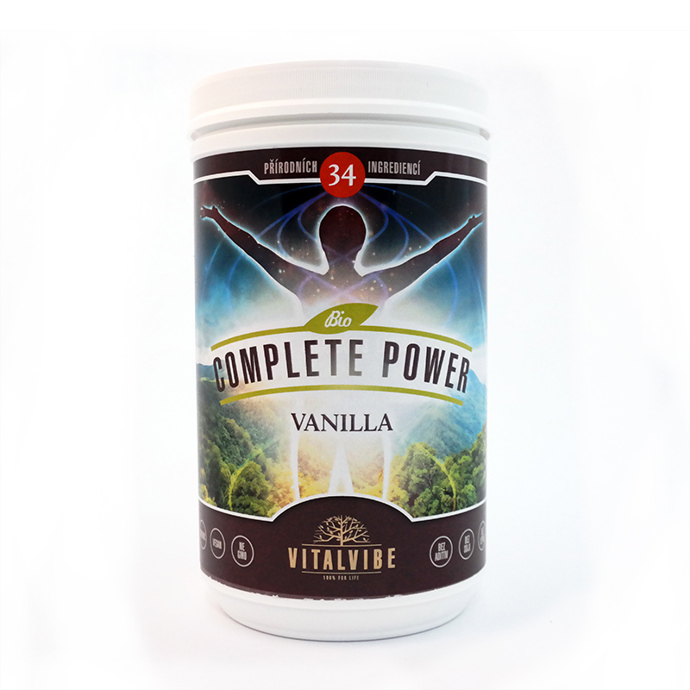 Vitalvibe Complete Power je komplexní výživný nápoj z 34 přírodních ingrediencí, jejichž účinky se vzájemně podporují. Napomáhá regeneraci, obsahuje antioxidanty, které chrání buňky před oxidačním stresem, a podporuje imunitní systém. Snadno ho využijete jako sytou, ale lehkou svačinu nebo na cestách. Vitalvibe Complete Power je komplexní výživný nápoj z 34 přírodních ingrediencí, jejichž účinky se vzájemně podporují. Napomáhá regeneraci, obsahuje antioxidanty, které chrání buňky před oxidačním stresem, a podporuje imunitní systém. Snadno ho využijete jako sytou, ale lehkou svačinu nebo na cestách.