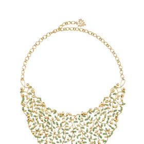 Náhrdelník Paloma’s Olive Leaf s tsavority, 18kt zlato
