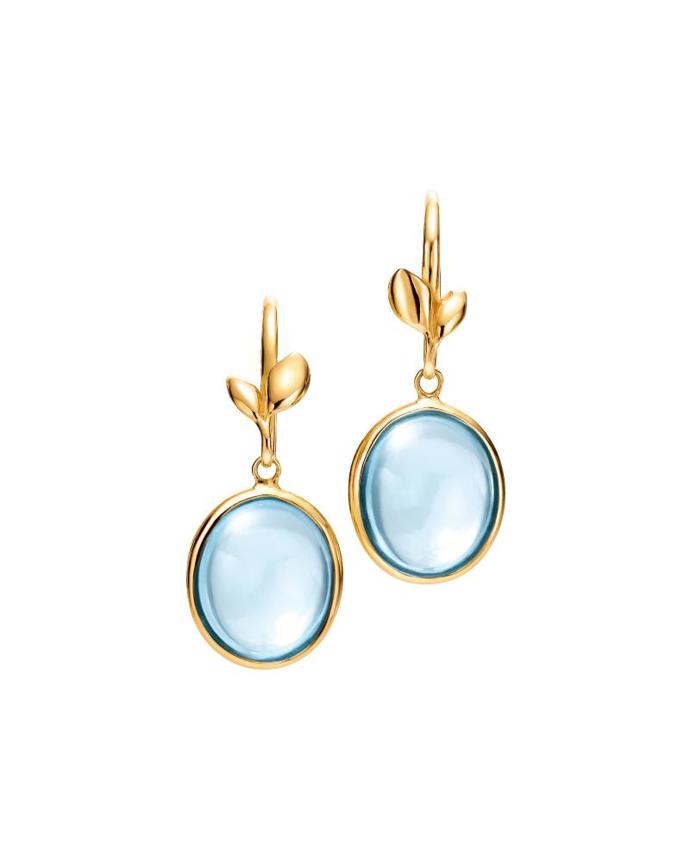 Náušnice Paloma’s Olive Leaf s modrým topazem, 18kt zlato Náušnice Paloma’s Olive Leaf s modrým topazem, 18kt zlato