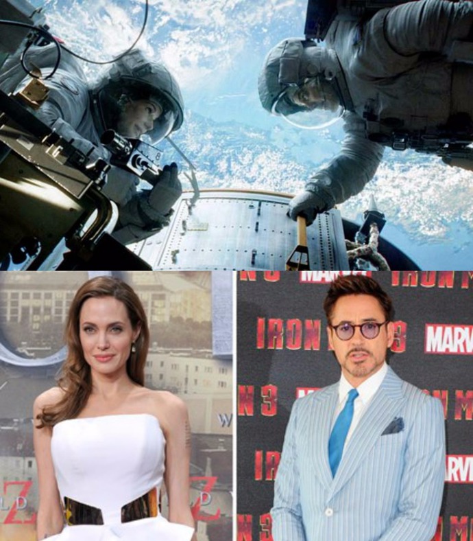 Film Gravitace má skutečně velmi malé herecké obsazení, že se nám až nechce věřit, že mohlo být jiné. Původně však namísto Sandry Bullock a George Clooneyho režisér Alfonso Cuaron uvažoval o Angelině Jolie a Robertu Downeym Jr.
