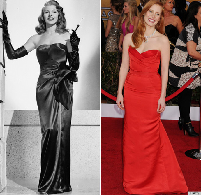 Rita Hayworth & Jessica Chastain