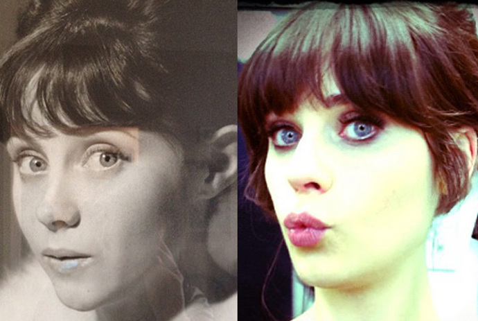 Odkud pochází nadčasová krása Zooey Deschanel? Odpověď najdete při pohledu starou fotografii její maminky, herečky Mary Jo Deschanel. 