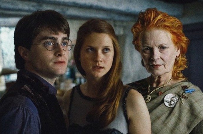Harry Potter, Ginny Weasleyová a Vivienne Westwood
Harry Potter, Ginny Weasleyová a Vivienne Westwood