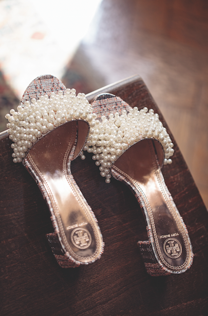 Perličkové panfofle Tory Burch
Perličkové panfofle Tory Burch