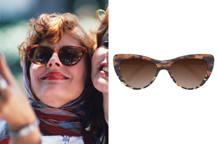 Louise z filmu Thelma a Louise

Žádným dvěma ženám se nepodařilo vypadat při zločinu tak přitažlivě jako Thelmě a Louise. Mohou za to i tyto brýle, které dnes můžete mít od značky Prism za 99 liber.
