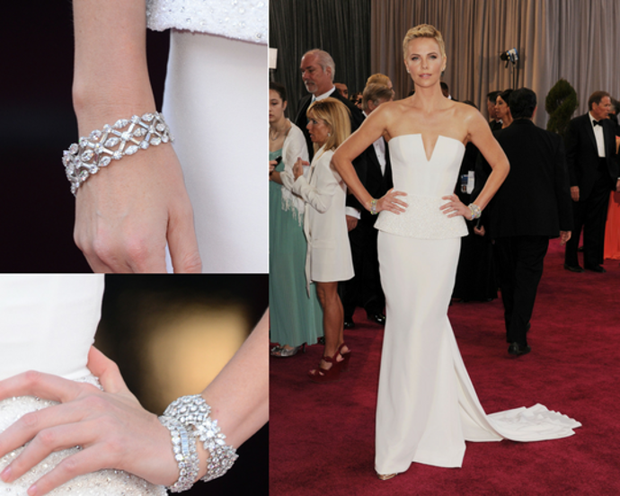 CHARLIZE THERON, CHRISTIAN DIOR: $100 000

Charlize Theron v roce 2013 na Oscarech zazářila ve večerní róbě od Diora. Ačkoli samotné šaty stály 100 000 dolarů, herečka je ještě doplnila diamanty od Harryho Winstona v hodnotě 4 milionů dolarů.
