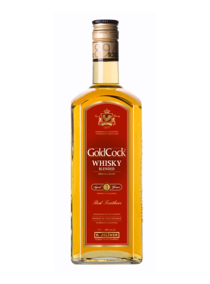 Tříletá whisky Gold Cock
