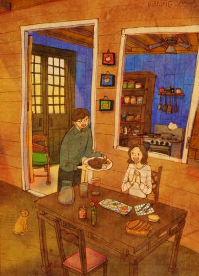 Galerie: 21 ilustrací, ze kterých cítíte, že láska kvete z maličkostí