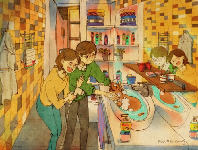 Galerie: 21 ilustrací, ze kterých cítíte, že láska kvete z maličkostí