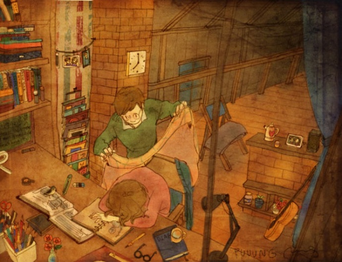 Galerie: 21 ilustrací, ze kterých cítíte, že láska kvete z maličkostí