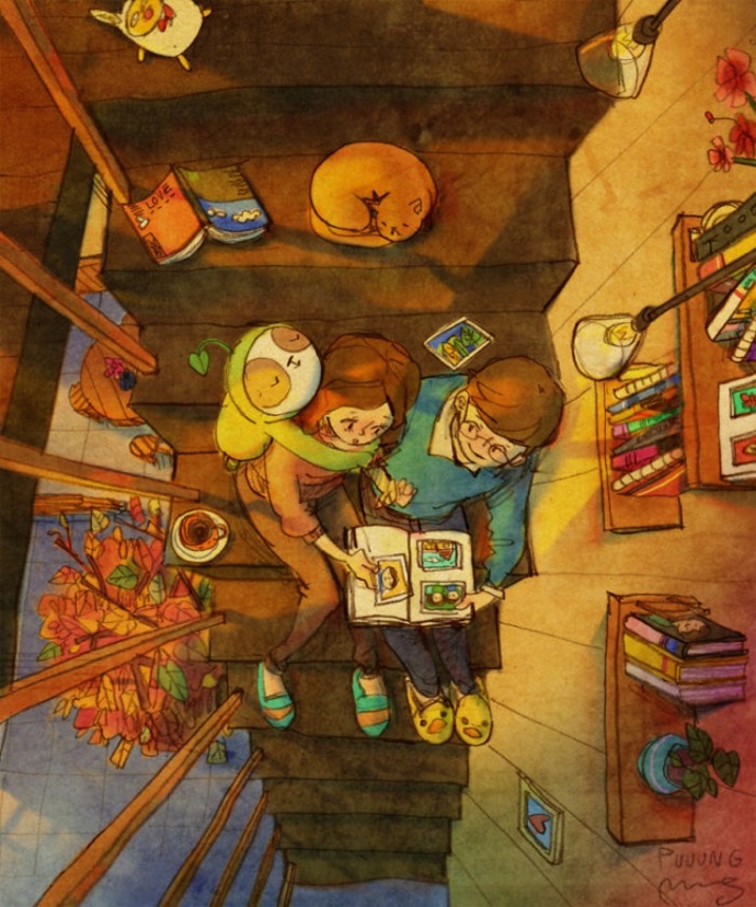 Galerie: 21 ilustrací, ze kterých cítíte, že láska kvete z maličkostí