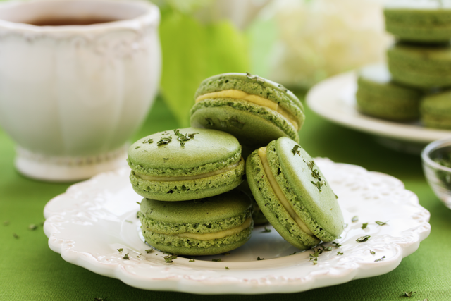 matcha_makronky