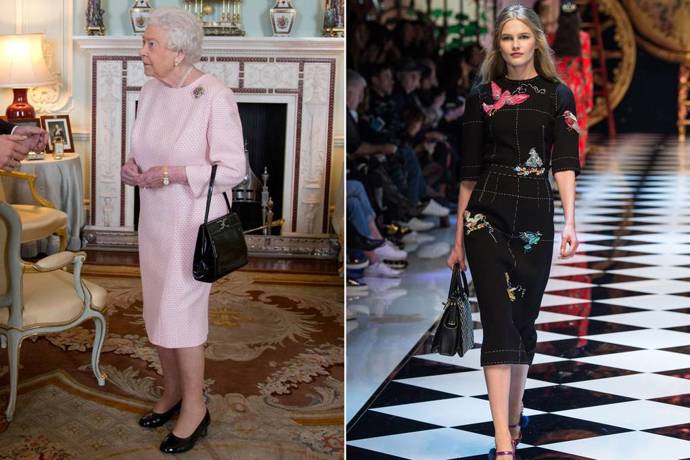 Klasická kabelka box bag
Královna má v oblibě kabelky v klasickém tvaru zejména od britské značky Launer, které se také už mnohokrát objevily na přehlídkových molech.
Klasická kabelka box bag
Královna má v oblibě kabelky v klasickém tvaru zejména od britské značky Launer, které se také už mnohokrát objevily na přehlídkových molech.