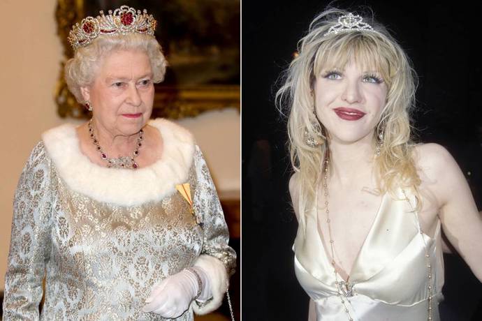 Korunky
I královna devadesátkového grunge Courtney Love si po vzoru britské královny několikrát vzala na své koncerty korunku.
Korunky
I královna devadesátkového grunge Courtney Love si po vzoru britské královny několikrát vzala na své koncerty korunku.