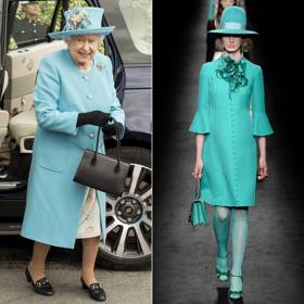 Kabáty a klobouky
Jeden ze stěžejních looků na přehlídce Gucciho byl rozhodně inspirovaný královniným smyslem pro ladění celého outfitu do jedné barvy.
Kabáty a klobouky
Jeden ze stěžejních looků na přehlídce Gucciho byl rozhodně inspirovaný královniným smyslem pro ladění celého outfitu do jedné barvy.