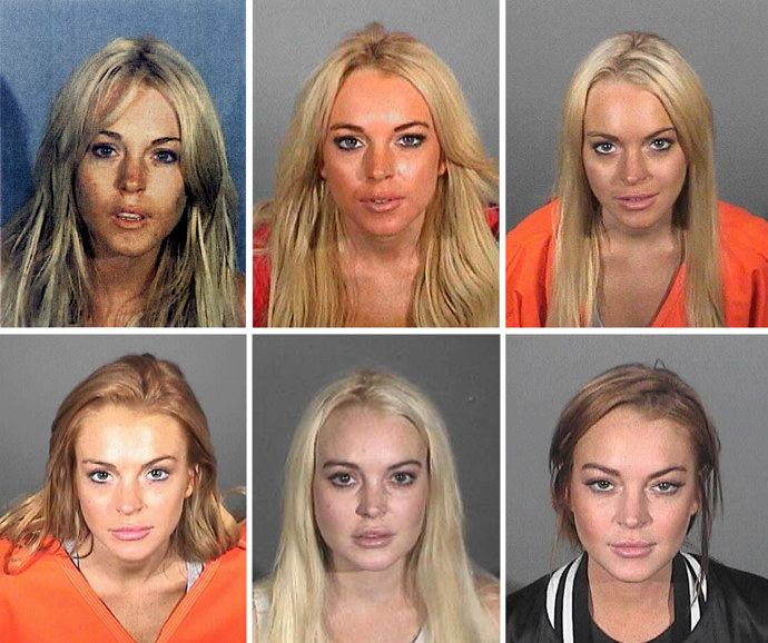 Lindsey Lohan

Nepoučitelná Lindsey Lohan byla zatčena hned několikrát. Například za držení drog, kdy si musela odsedět jeden den ve vězení a ještě k tomu dostala tříletou podmínku. O několik let později šla do vězení znovu, a to za porušení podmínky. Strávila tam ale jen 14 hodin. A do třetice všeho "dobrého" měla jít Lindsey do vězení i potřetí, ale kvůli přeplněné věznici ji propustili.
