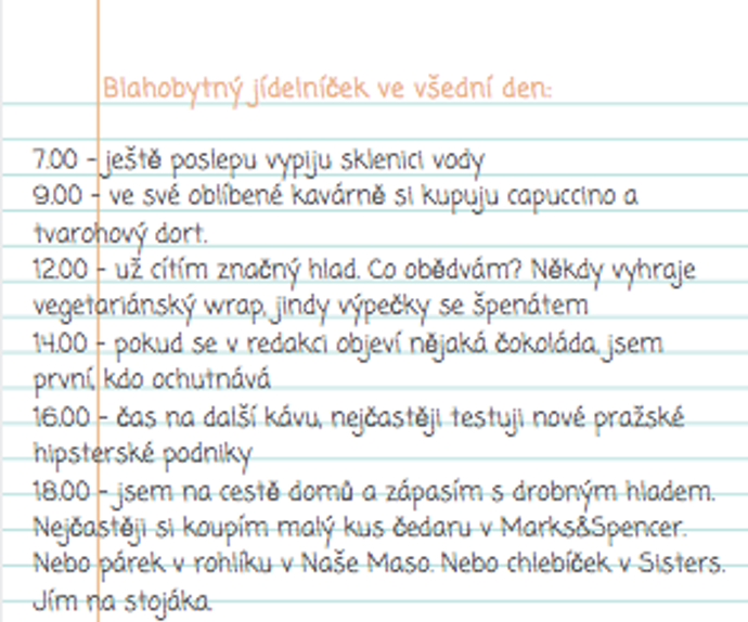 Ukázkové - neukázkové - jídelníčky Ukázkové - neukázkové - jídelníčky