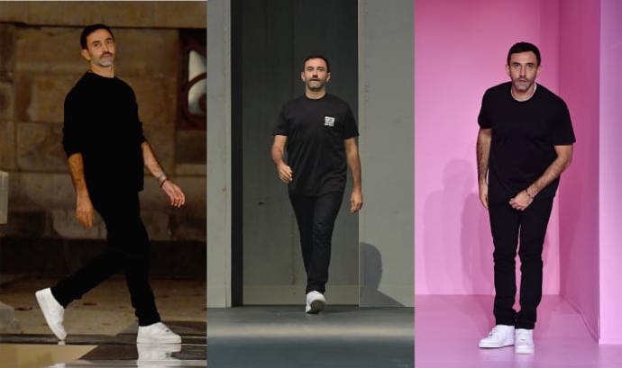 Riccardo Tisci

Kreativní ředitel značky Burberry vždy vsází na pohodlí. Černé tričko, černé kalhoty a bílé tenisky. Nic víc, nic míň.

