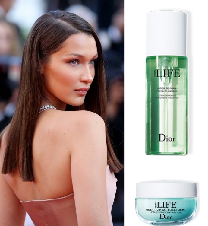 Bella Hadid
"Neříkám to jen tak, vím, že dělám reklamu na Dior, ale zkrátka miluji zelenou tonizující vodu Hydra Life Lotion-To-Foam Fresh Cleanser. Mám díky ní skvělý "pěnový" pocit na obličeji. Potom používám hydratační krém Hydra Life Fresh Hydration Sorbet Crème, protože je opravdu lehký, vůbec nevíte, že máte něco na obličeji. Moje pleť je pořád velmi suchá, takže se do ní všechen krém vstřebá. Když si dělám nějaký účes a kompletní make-up, dám si nejprve rozjasňující masku Glow Better Fresh Jelly Mask. Ta mi zpevní a navlhčí pleť a tak nějak ji "natáhne". Nevím vlastně, co to dělá a jak, ale je to neuvěřitelné."
Bella Hadid
"Neříkám to jen tak, vím, že dělám reklamu na Dior, ale zkrátka miluji zelenou tonizující vodu Hydra Life Lotion-To-Foam Fresh Cleanser. Mám díky ní skvělý "pěnový" pocit na obličeji. Potom používám hydratační krém Hydra Life Fresh Hydration Sorbet Crème, protože je opravdu lehký, vůbec nevíte, že máte něco na obličeji. Moje pleť je pořád velmi suchá, takže se do ní všechen krém vstřebá. Když si dělám nějaký účes a kompletní make-up, dám si nejprve rozjasňující masku Glow Better Fresh Jelly Mask. Ta mi zpevní a navlhčí pleť a tak nějak ji "natáhne". Nevím vlastně, co to dělá a jak, ale je to neuvěřitelné."