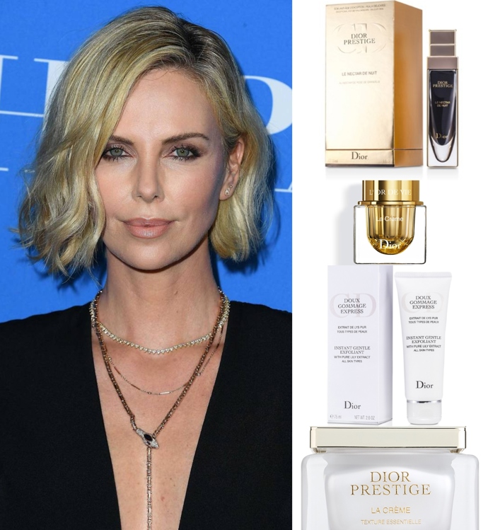 Charlize Theron
"Mám ráda čistící gel od La Mer. Také Dior má opravdu jemnou exfoliační emulzi Instant Gentle Exfoliant, kterou miluji. Nikdy jsem moc nepoužívala nějaká séra, ale sérum Le Nectar De Nuit z řady Prestige od Diora, je úžasné, voní krásně po růžích. Všechno zakončím skvělým krémem, což je L’Or De Vie La Crème nebo La Crème z řady Prestige také od Diora. Když je v zimě hodně velké chladno, používám ještě Crème De La Mer."
Charlize Theron
"Mám ráda čistící gel od La Mer. Také Dior má opravdu jemnou exfoliační emulzi Instant Gentle Exfoliant, kterou miluji. Nikdy jsem moc nepoužívala nějaká séra, ale sérum Le Nectar De Nuit z řady Prestige od Diora, je úžasné, voní krásně po růžích. Všechno zakončím skvělým krémem, což je L’Or De Vie La Crème nebo La Crème z řady Prestige také od Diora. Když je v zimě hodně velké chladno, používám ještě Crème De La Mer."
