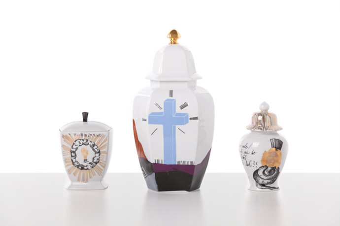 Silvie Luběnová a její The Very Last Collection, urny z porcelánu. Foto: Kristina Hrabětová, Maestrokatastrof.com
