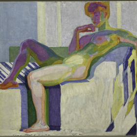 František Kupka, Velký akt (Plochy podle barev), 1910 Large Nude (Planes by Colours) olej, plátno, 150,1x180,8 cm, Guggenheim, New York
František Kupka, Velký akt (Plochy podle barev), 1910 Large Nude (Planes by Colours) olej, plátno, 150,1x180,8 cm, Guggenheim, New York