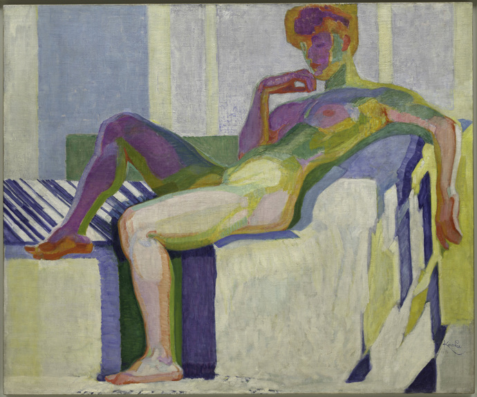 František Kupka, Velký akt (Plochy podle barev), 1910 Large Nude (Planes by Colours) olej, plátno, 150,1x180,8 cm, Guggenheim, New York
 
