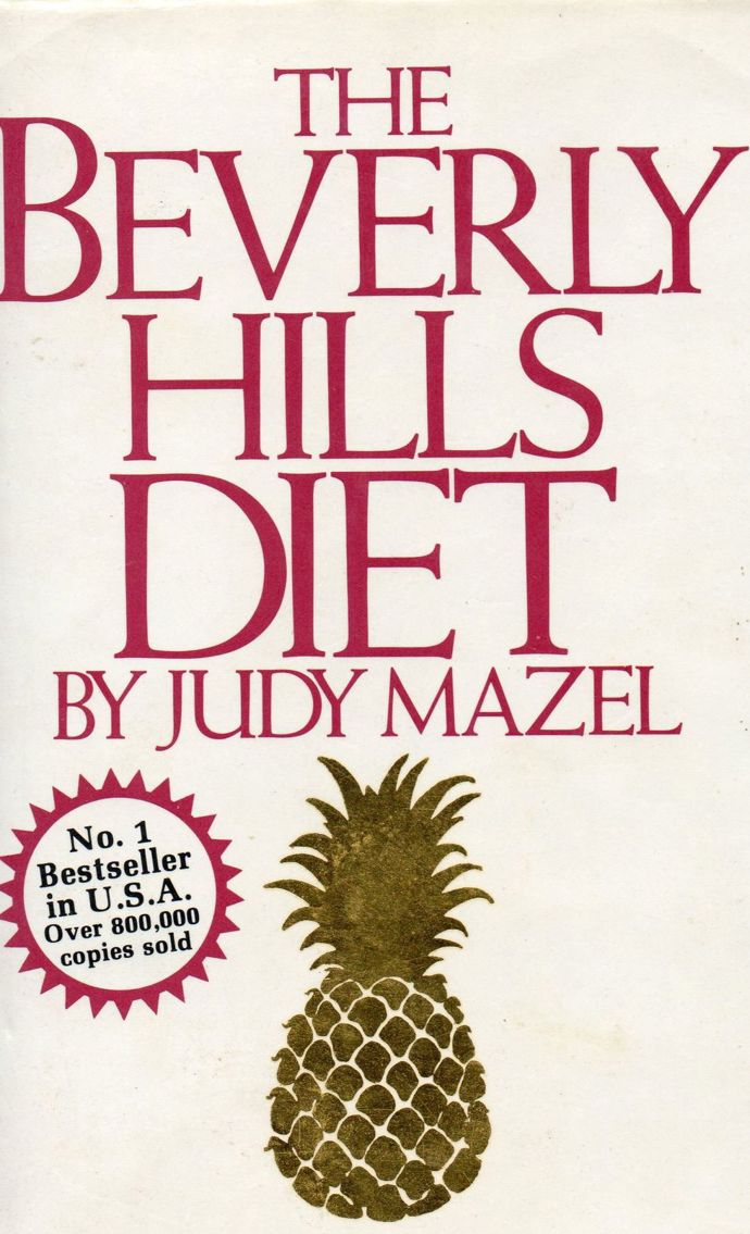1981
Dieta 90210 (Beverly Hills Diet) byla zaměřená na pojídání specifického ovoce prvních deset dní, poté jste mohli do jídelníčku zařadit máslo, chleba a kukuřici. Devatenáctý den pak stejky a jiné bílkoviny. Autorce knihy Judy Mazel se podařilo prodat milion výtisků.
1981
Dieta 90210 (Beverly Hills Diet) byla zaměřená na pojídání specifického ovoce prvních deset dní, poté jste mohli do jídelníčku zařadit máslo, chleba a kukuřici. Devatenáctý den pak stejky a jiné bílkoviny. Autorce knihy Judy Mazel se podařilo prodat milion výtisků.