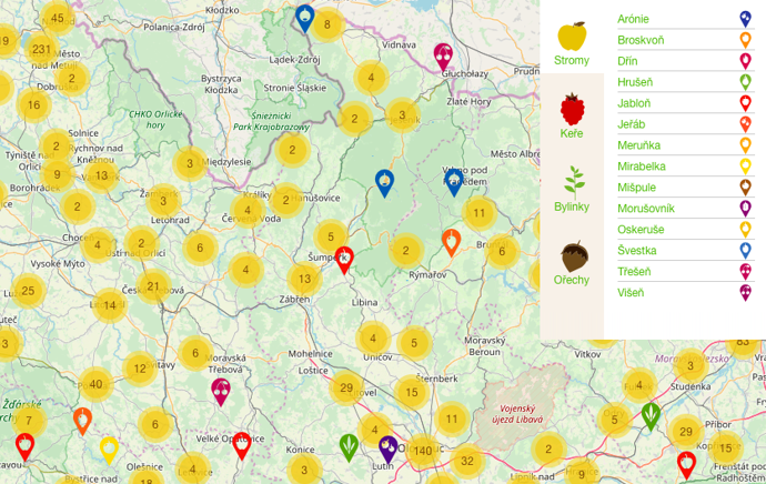 Jabloň si na balkoně nevypěstujete, ale proč nevyužít spousty planých ovocných stromků a jejich bohaté úrody, která by jinak popadala? Na webu Naovoce.cz najdete interaktivní mapu s tipy, kde ve vašem okolí volně rostou třeba třešně, hrušky, ořechy, bylinky a další plody. Vydejte se sklízet plody přírody!

