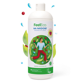 FEEL ECO Prostředek na nádobí s vůní maliny je vítěz testů, který účinně očistí i ovoce a zeleninu. Dermatologicky testováno.

