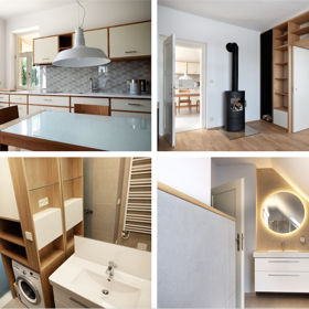 Rekonstrukce vilky ze 30. let 20. století v Čelákovicích. Spolupráce s Terezou Kouckou a Ludmilou Foblovou z ateliéru Tek Tek architekti. 

